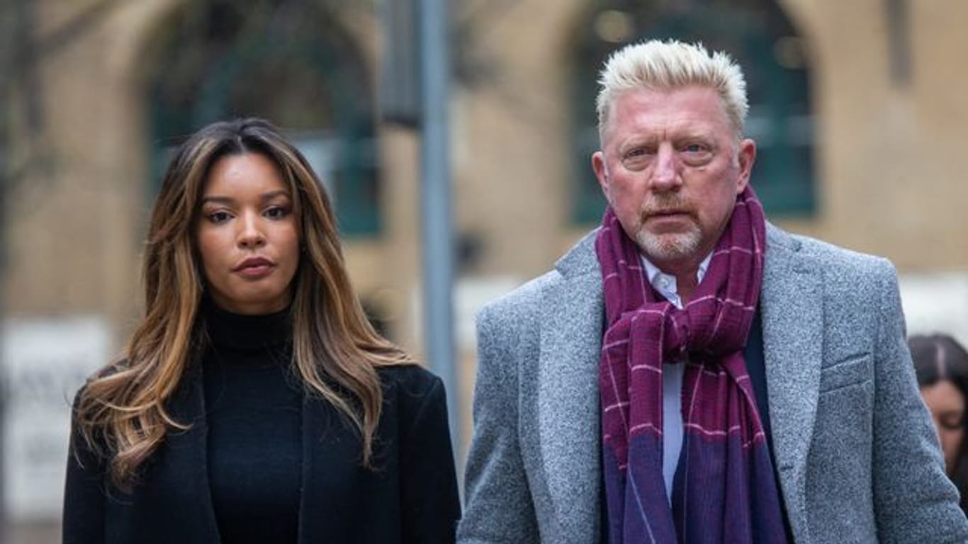 Auf dem Weg zum Gericht: Boris Becker und seine Lebensgefährtin Lilian De Carvalho Monteiro.