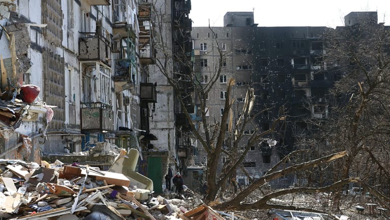 Schutt und Asche in Mariupol: Der Großteil der Stadt soll zerstört worden sein.