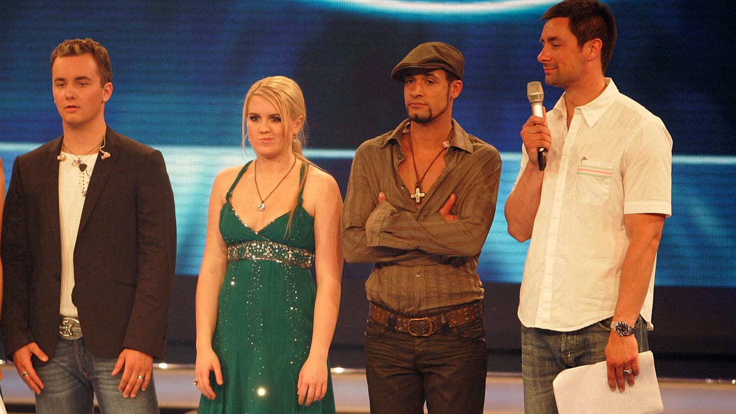 DSDS 2007: Marco Schreyl (r.) war auch dabei als Mark Medlock (2. v. r.) zum Star wurde.