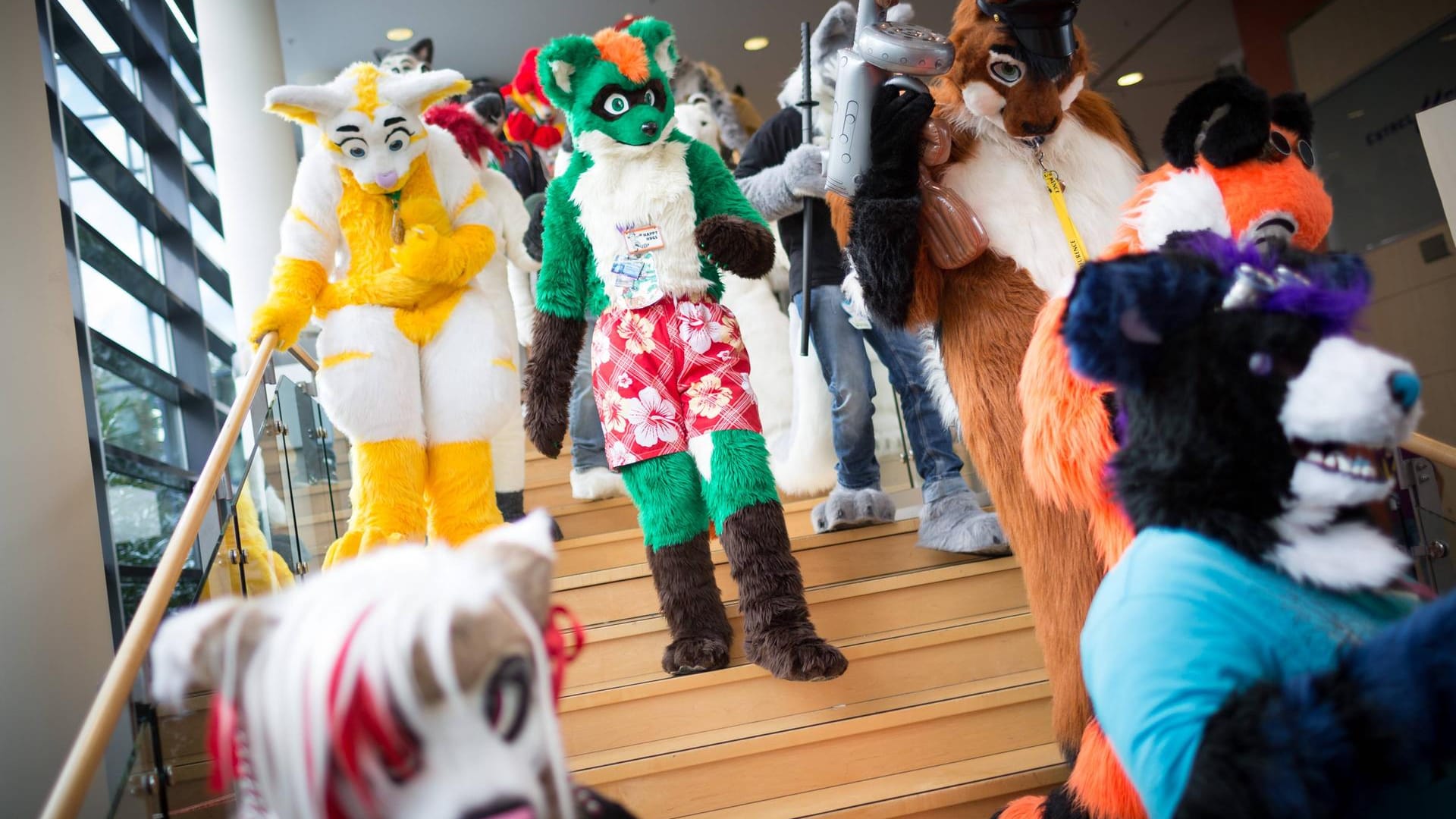 Als Plüschtiere verkleidete "Furries" besuchen ein Treffen in Berlin (Archivbild): Ein US-Politiker hat diesen Trend wohl falsch verstanden.