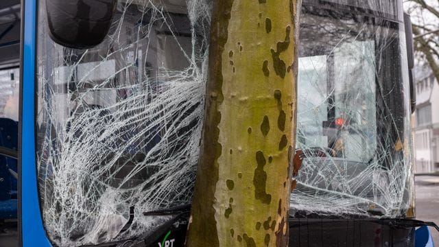 Bei dem Unfall wurden der Busfahrer und mehrere Schüler verletzt.