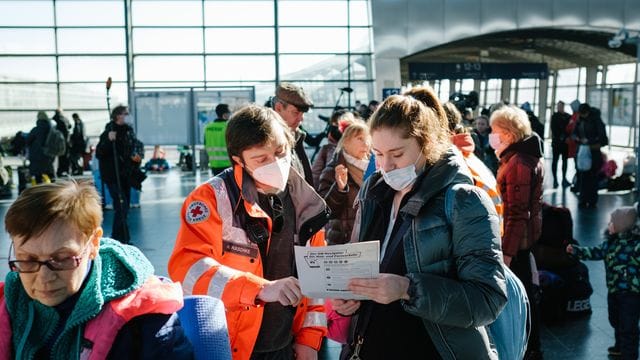 Ukraine-Geflüchtete - Messe Hannover