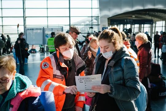 Ukraine-Geflüchtete - Messe Hannover