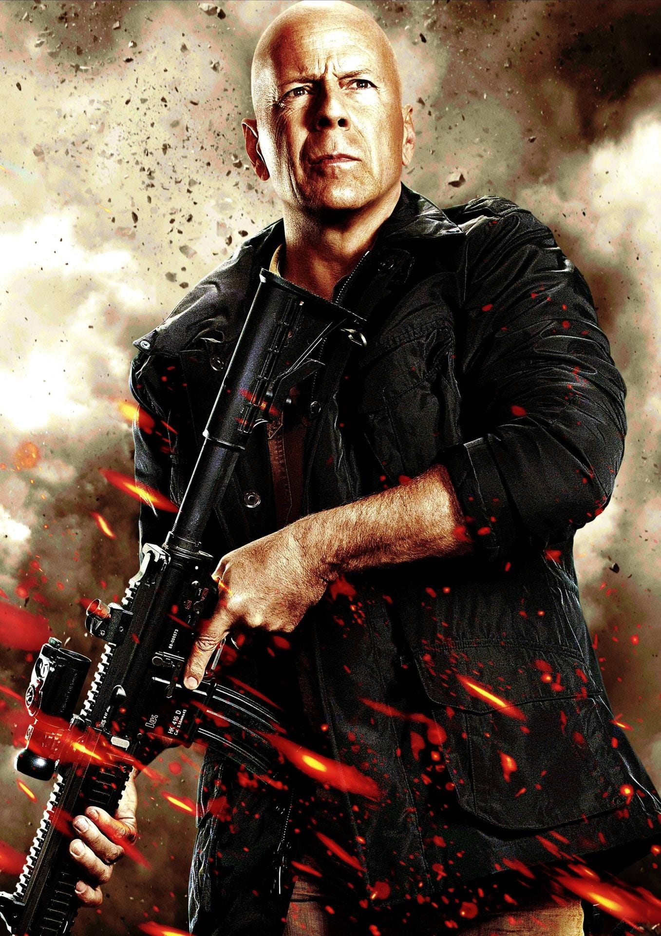 "The Expendables 2" (2010): In der Filmreihe war Bruce Willis Mr. Church. Bereits im ersten Teil hatte er einen kurzen Cameoauftritt in dieser Rolle.