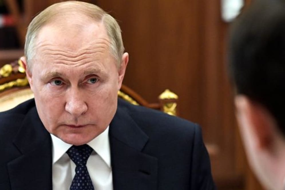 Russlands Präsident Wladimir Putin während eines Gesprächs in Moskau.