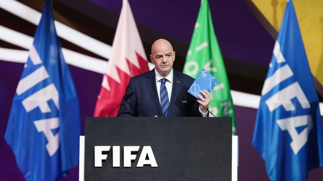 Fifa-Präsident Gianni Infantino rief in Doha zum Frieden auf.