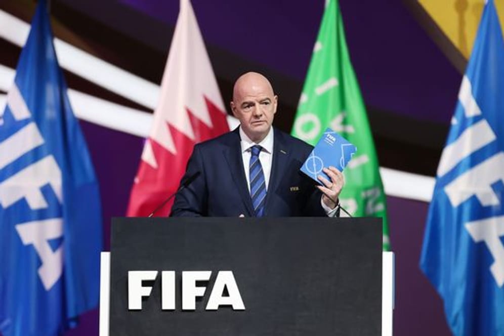 Fifa-Präsident Gianni Infantino rief in Doha zum Frieden auf.