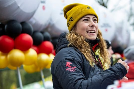 Skicrosserin Daniela Maier beim Medientag des DOSB "Tokio meets Beijing" im Europa-Park in Rust.