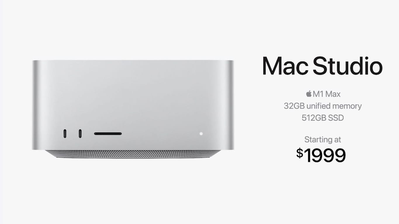Der Mac Studio startet in der Grundausstattung bei 2.299 Euro.