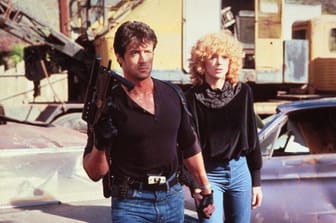 Für den Kinostreifen "Die City-Cobra" stand Brigitte Nielsen 1987 zusammen mit Sylvester Stallone vor der Kamera - und verliebte sich in ihn. Ein Jahr später heirateten beide.
