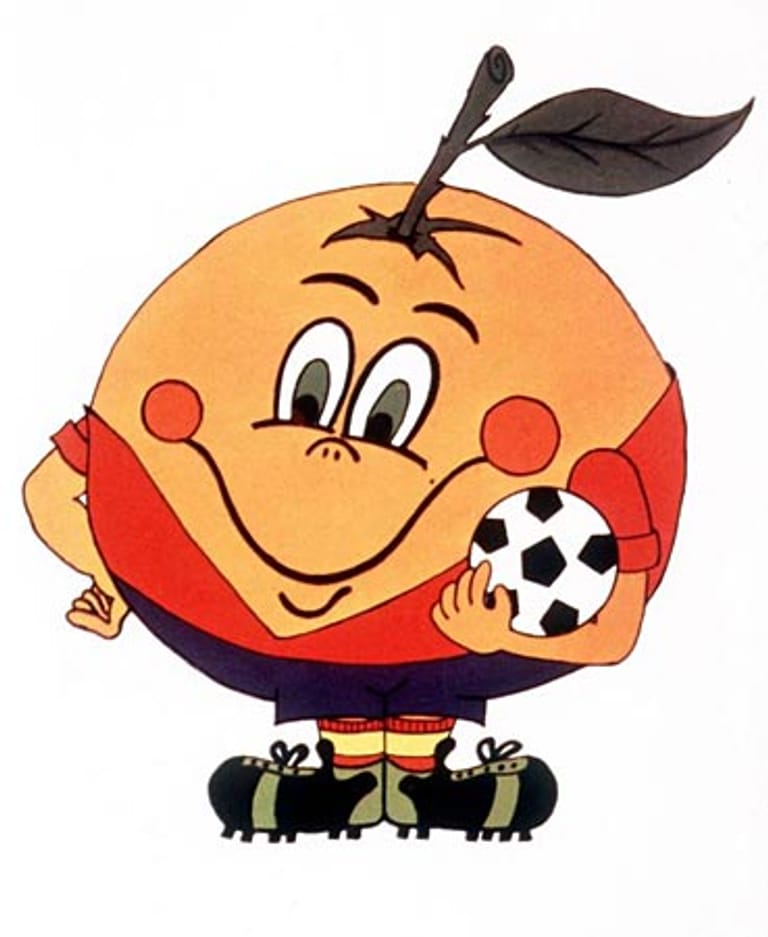 Eine sprechende Orange Namens Naranjito sorgte bei der WM 1982 in Spanien für gute Laune.
