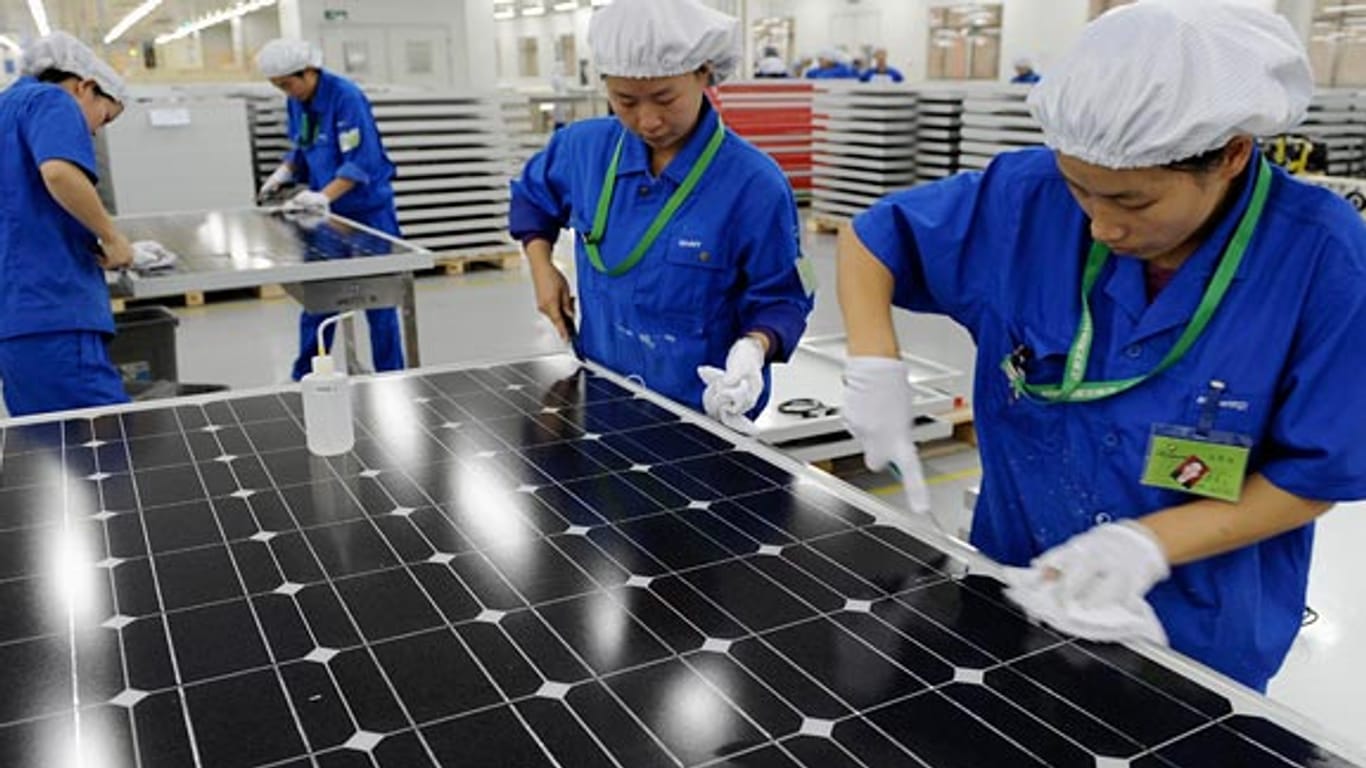 Solarzellenfabrik im chinesischen Hangzhou
