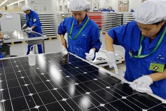 Solarzellenfabrik im chinesischen Hangzhou
