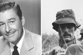 Hollywood-Legende Errol Flynn (li.) und sein verschollener Sohn Sean (Fotos: dpa/ap)