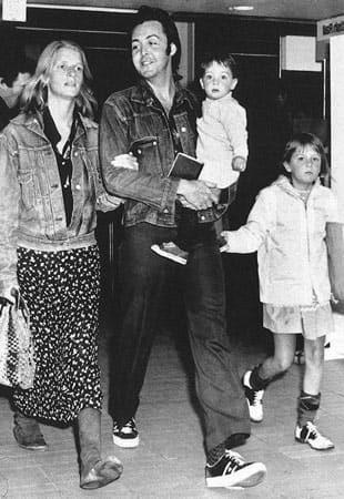 Paul McCartney mit Familie 1970