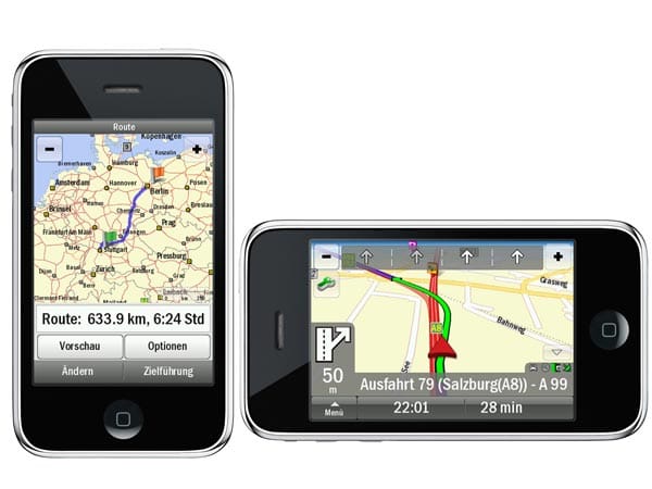 Falk-Navigation für iPhone. (Fotos: Falk)