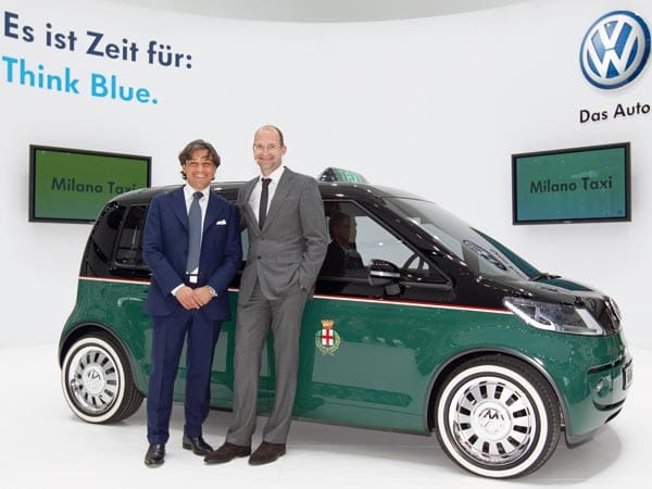VW stellt auf der Hannover Messe ein Elektro-Taxi vor.