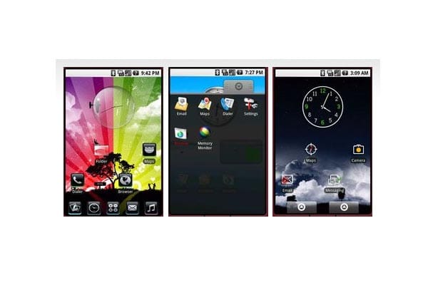 Für 2,99 Euro: Die App "dxTop" bringt Farbe aufs Display: Die vier enthaltenen Homescreens sollen gutes Aussehen mit einer hohen Arbeitsgeschwindigkeit verbinden