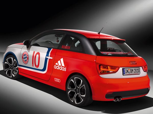 Zu Ehren von Superstar Arjen Robben trägt der Audi A1 FC Bayern die Nummer 10.