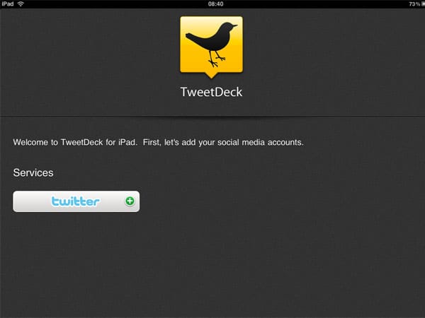 Tweet Deck: Der Micro-Messaging-Dienst Twitter darf natürlich auch nicht auf dem iPad fehlen.