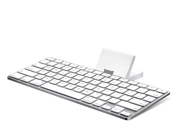 Das Keyboard-Dock bietet neben dem Computer- und Stromanschluss für das iPad auch eine vollwertige Tastatur. (Bild: Hersteller)