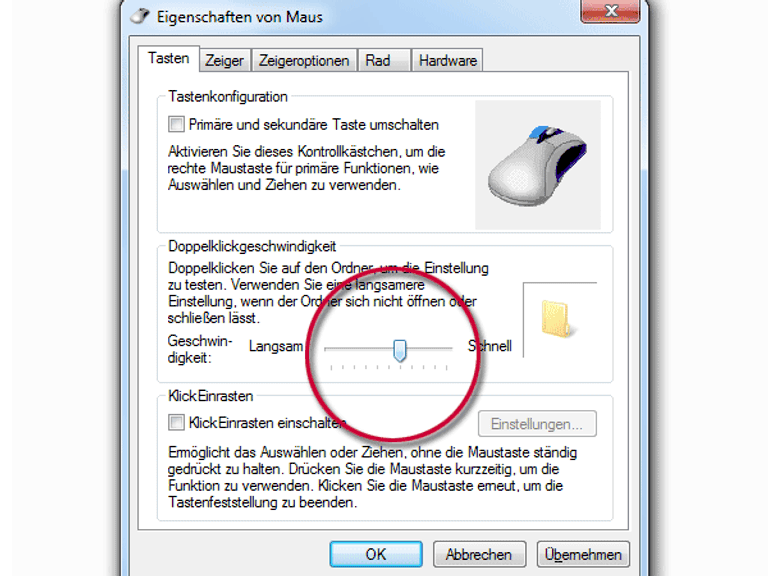 Maus optimal unter Windows einstellen