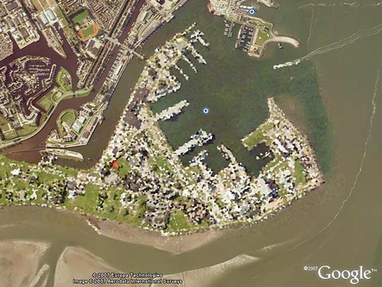 Satelliten-Foto aus Google Earth (Screenshot: t-online.de)