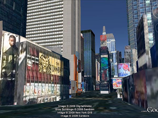 3D-Stadtansicht in Google Earth (Screenshot: t-online.de)