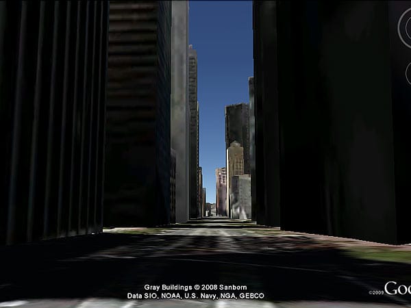 3D-Stadtansicht in Google Earth (Screenshot: t-online.de)