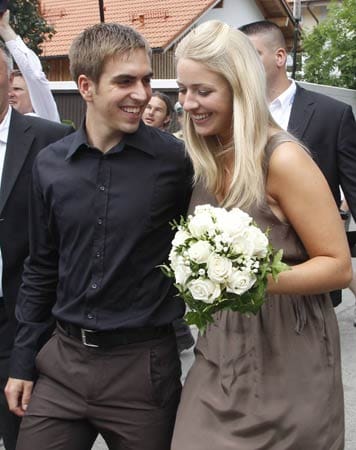 Philipp Lahm und seine Frau Claudia Schattenberg
