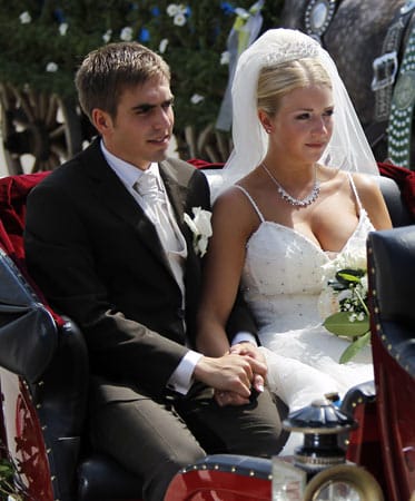Philipp Lahm und seine Braut Claudia