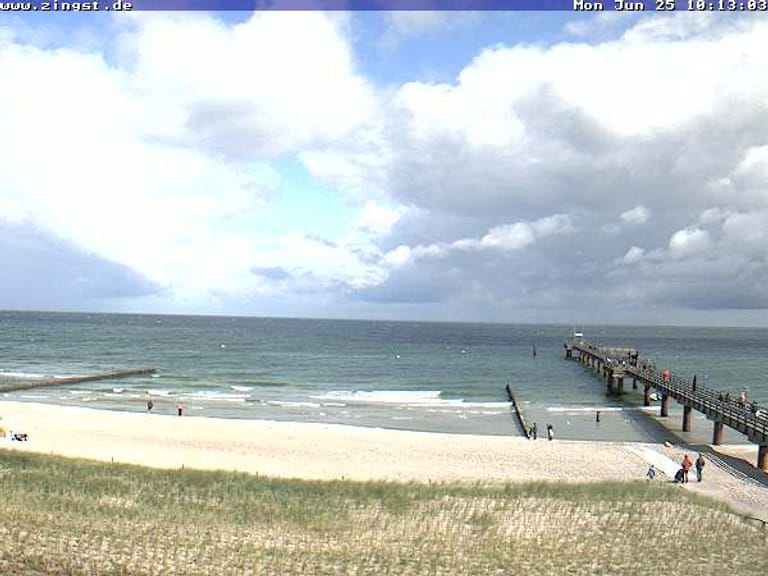 Webcam zeigt Strand von Zingst.
