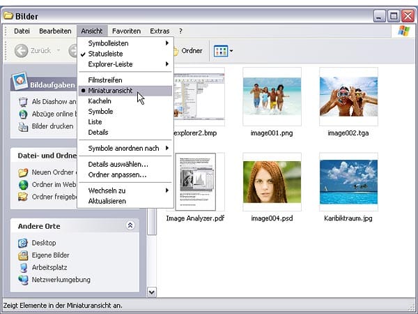 Windows-Explorer: Mehr Miniaturansichten mit ThumbView Lite. (Screenshot: t-online.de)