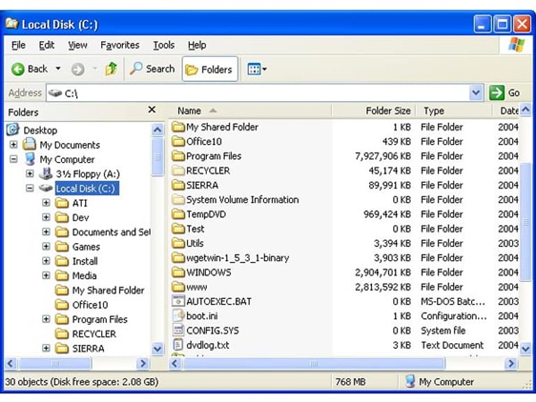 Folder Size in Windows-Explorer. (Screenshot: Folder Size)
