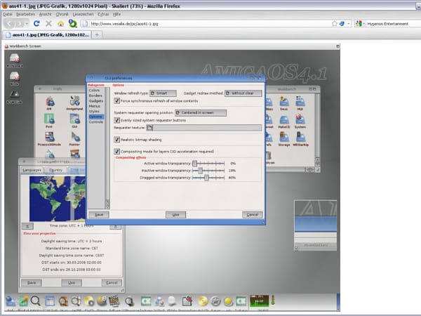Amiga OS gibt es derzeit in Version 4.1 für 125 Euro bei einem Anbieter namens Vesalia. (Screenshot: t-online.de)