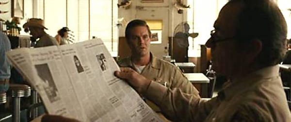Auch im Kinofilm "No Country For Old Men" war die Zeitung mit dem Bild der Frau für einen kurzen Moment auf der Leinwand zu sehen. Auch im Kinofilm "No Country For Old Men" war die Zeitung mit dem Bild der Frau für einen kurzen Moment auf der Leinwand zu sehen.