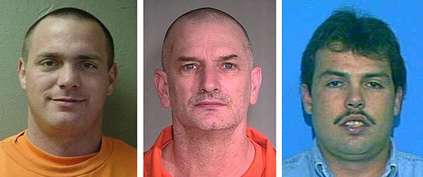 John McCluskey (Mitte) ist am 30. Juli mit zwei Mitinsassen aus einem Gefängnis in Arizona ausgebrochen. Während McCluskey sich gut absetzen konnte, wurden die anderen beiden Entflohenen bereits kurze Zeit später wieder gefasst. John McCluskey (Mitte) ist am 30. Juli mit zwei Mitinsassen aus einem Gefängnis in Arizona ausgebrochen. Während McCluskey sich gut absetzen konnte, wurden die anderen beiden Entflohenen bereits kurze Zeit später wieder gefasst.