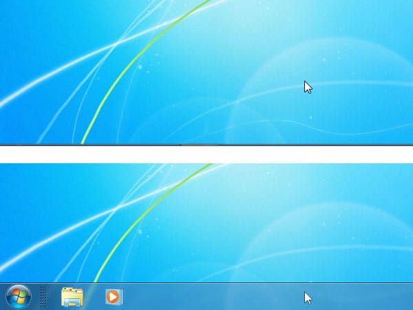 Windows 7: Taskleiste ausblenden (Screenshot: t-online.de)