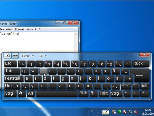 Windows 7: Programm-Einträge im Startmenü verschieben (Screenshot: t-online.de)