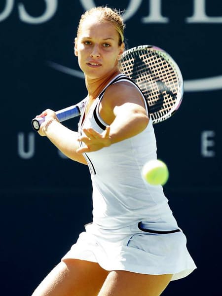 Die Slowakin Dominika Cibulkova überzeugt nicht nur durch ihr gutes Tennis.
