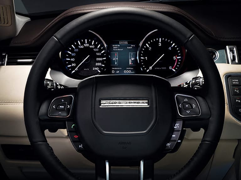 Das Cockpit im Range Rover Evoque.