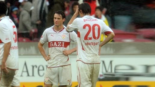 Serdar Tasci, Christian Träsch und Christian Gentner (von links) wikren ratlos.