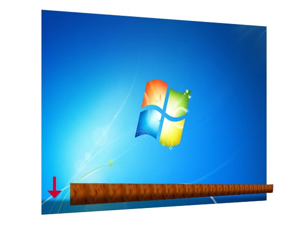 Windows 7: Taskleiste mit Hintergrund