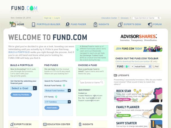 Teure Domains: fund.com. (Screenshot: t-online.de)