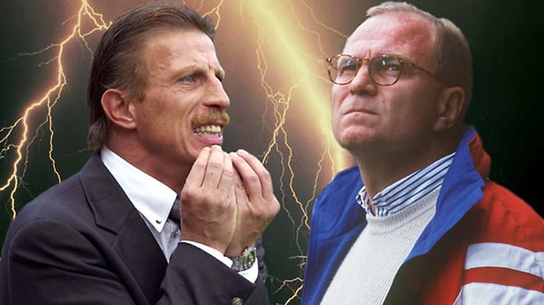 Legendärer Disput: "Du überschätzt Dich maßlos", sagte Hoeneß zu Christoph Daum. Der konterte: "Um das Maß an Überschätzung zu erreichen wie Du, muss ich hundert Jahre alt werden." Das Gespräch zwischen Uli Hoeneß und dem damaligen Köln-Coach Christoph Daum am 15. Mai 1989 im ZDF-Sportstudio war geprägt von Antipathie und gegenseitiger Missachtung.