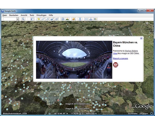 Allianz Arena (Screenshot: t-online.de)