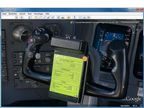 Cockpit-Ansicht (Screenshot: t-online.de)