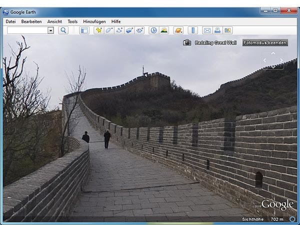 Große Mauer in China (Screenshot: t-online.de)