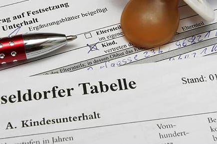 Die Düsseldorfer Tabelle 2012 ist die Richtlinie, nach der sich Unterhaltszahlungen für Kinder errechnen.