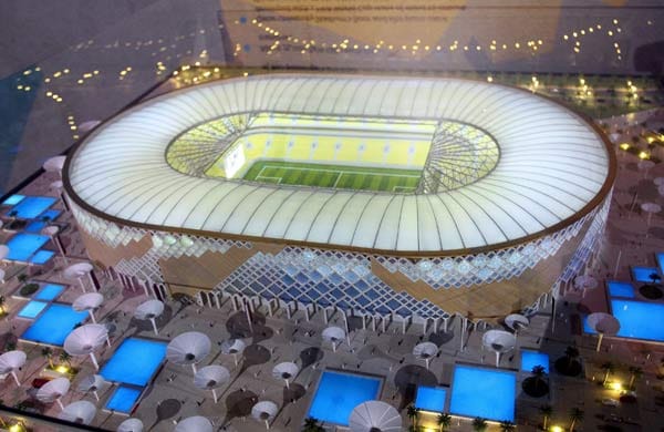 Sportstätte der Zukunft: Ein Model des Qatar University Stadium.